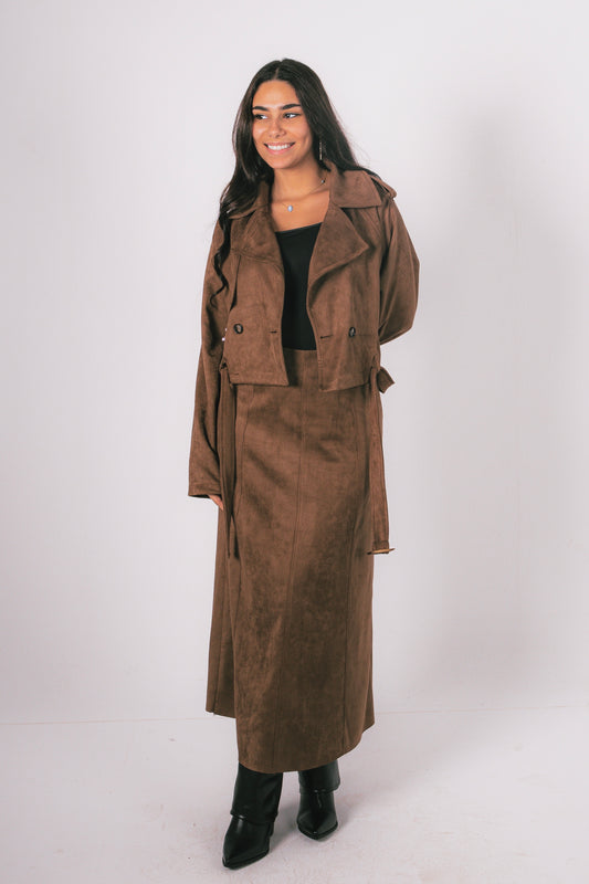 Suede Brown Skirt