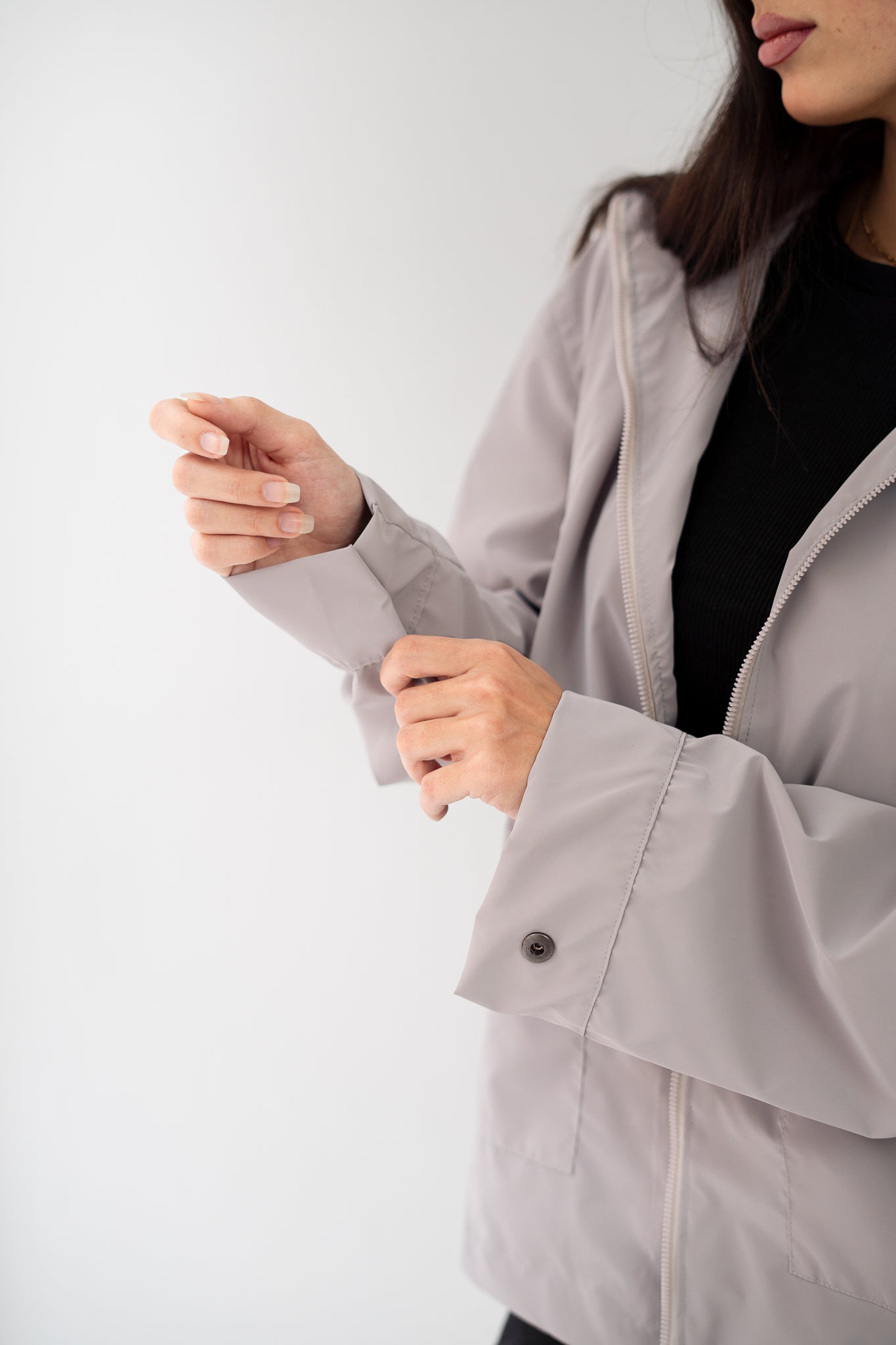 Grey Waterproof leather Jacket