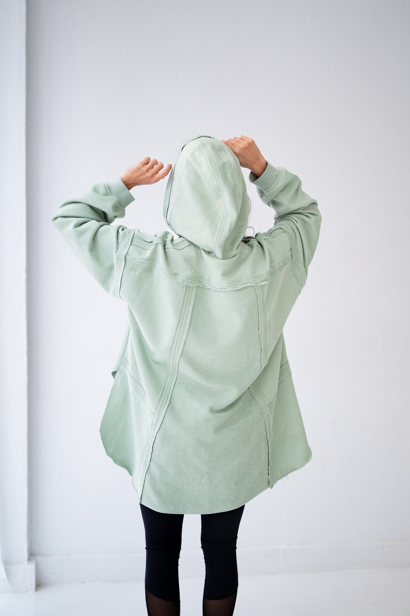 High-low summer hoodie in Mint