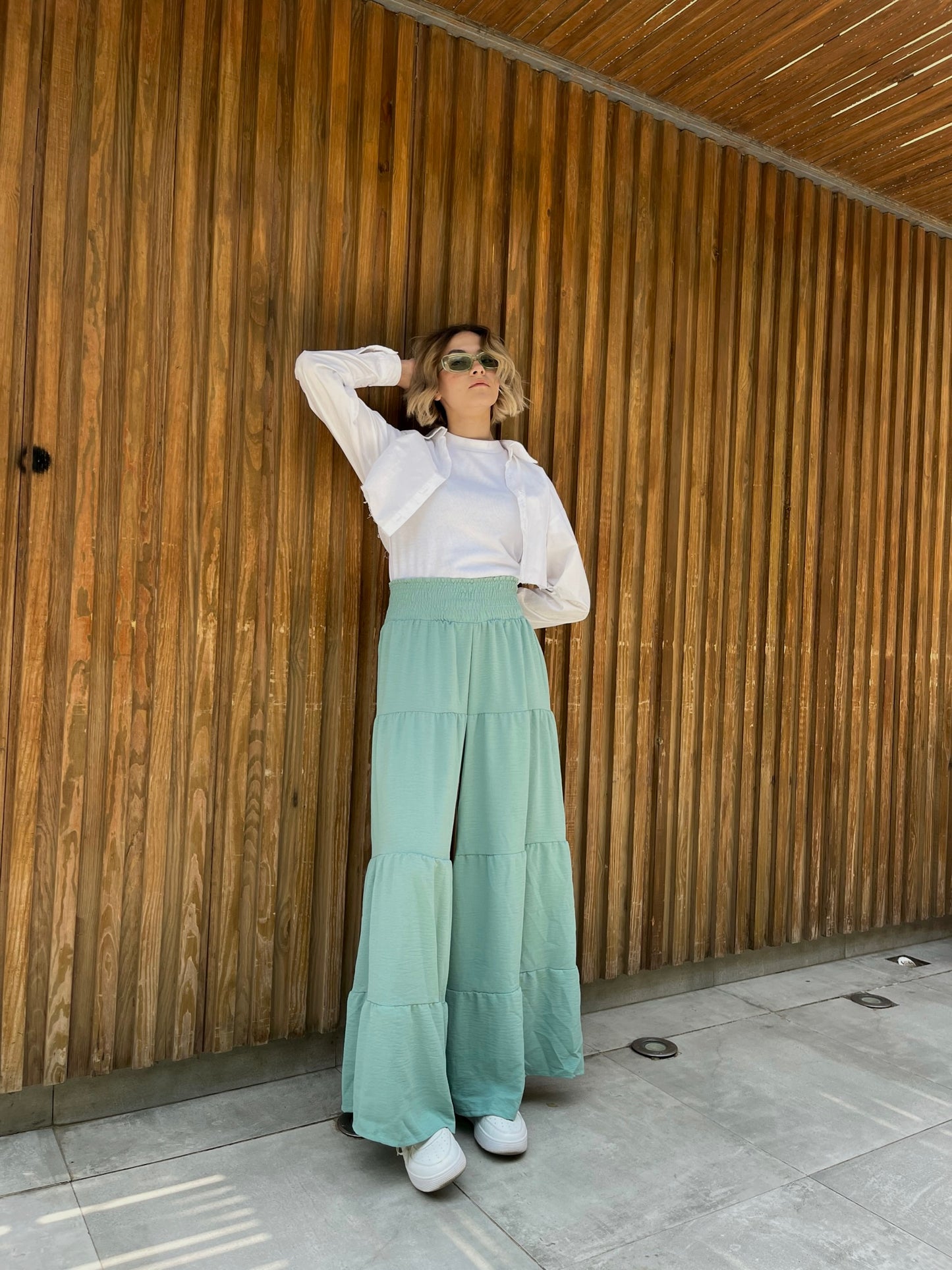 Ruffle Pants - Mint