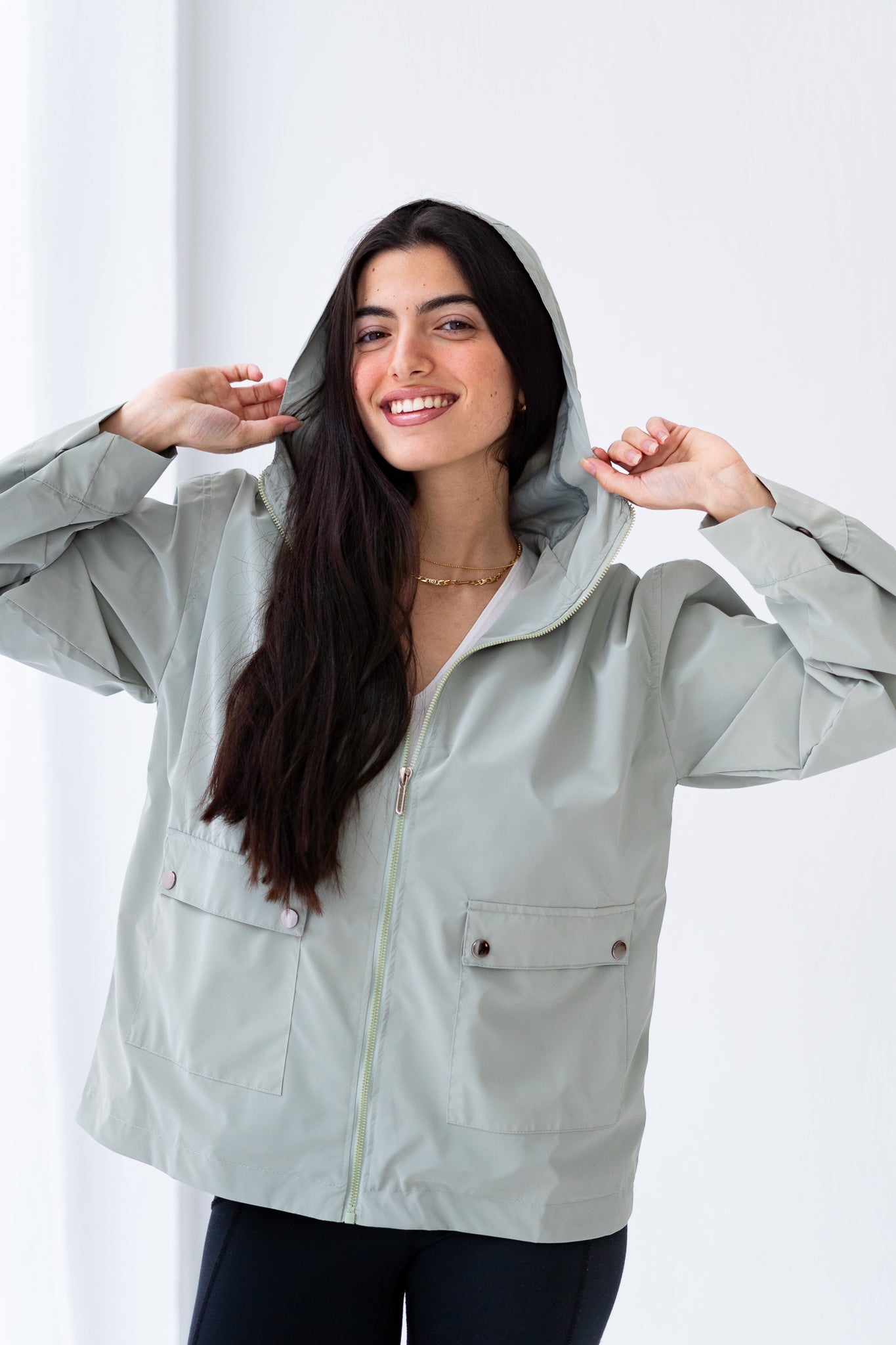 Mint Waterproof leather Jacket