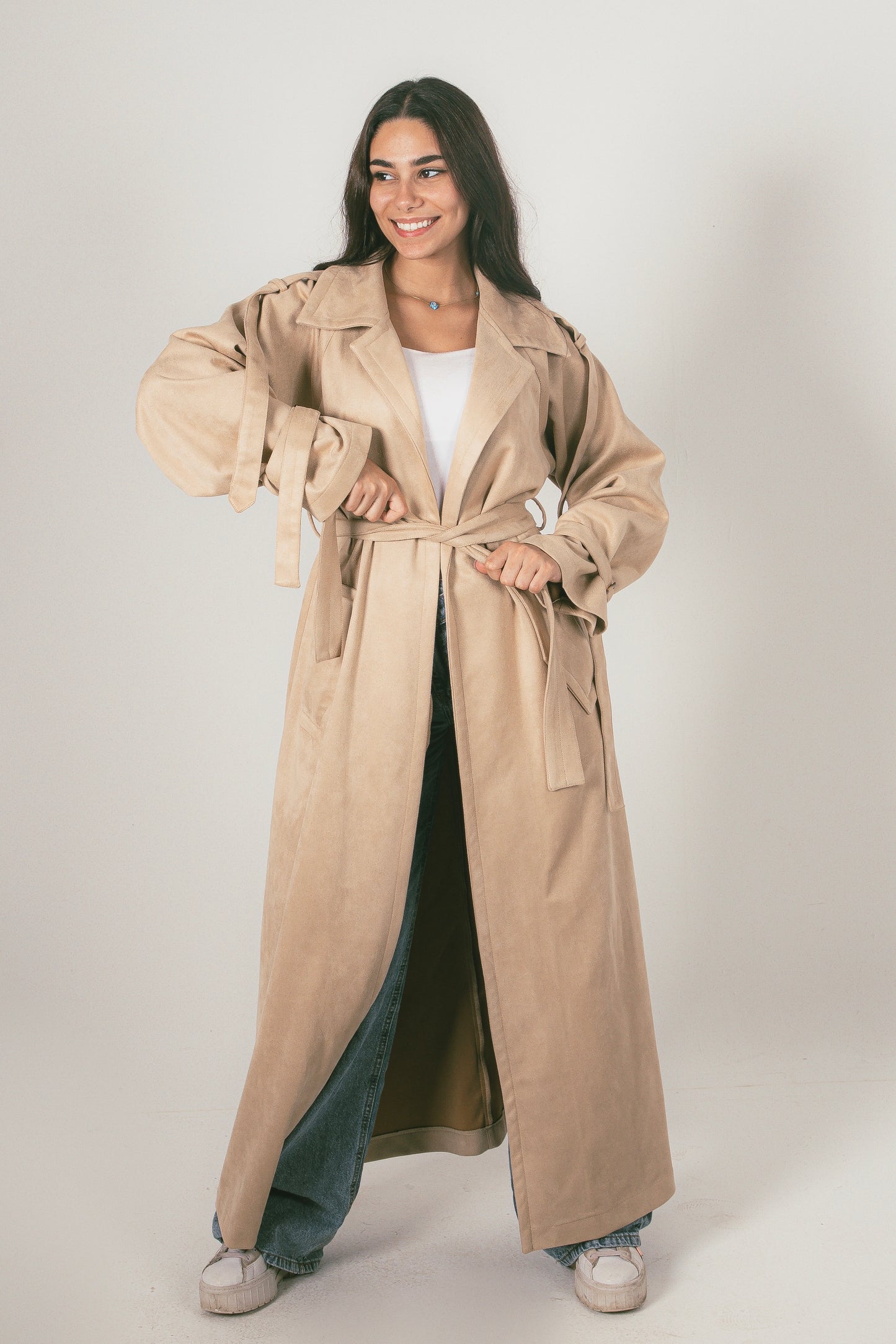 Suede Beige Coat