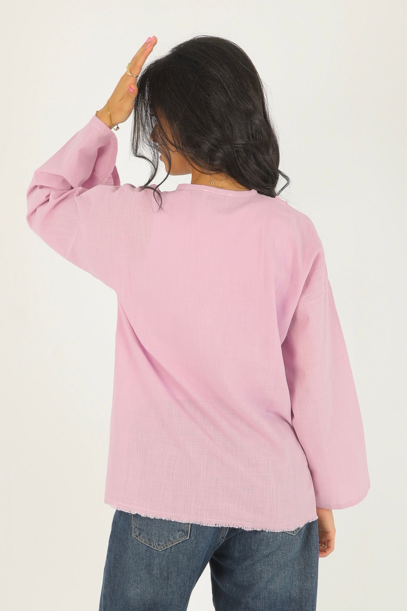 Boho Lilac Linen top