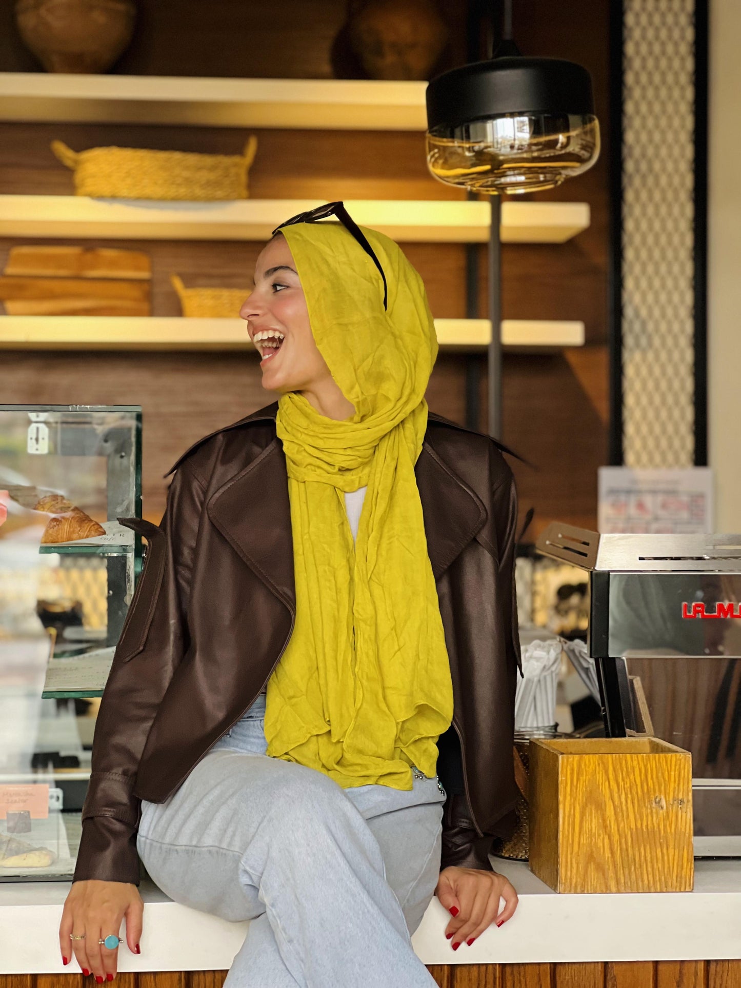 On the Fly Cocoa Leather Cropped Jacket