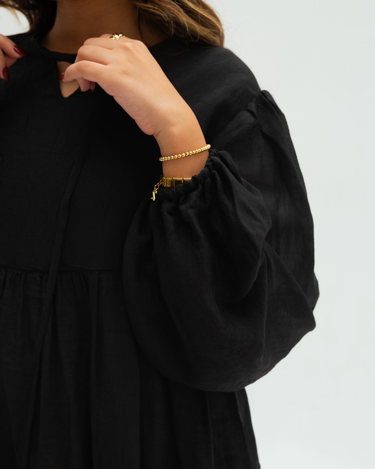 Black ruffles blouse