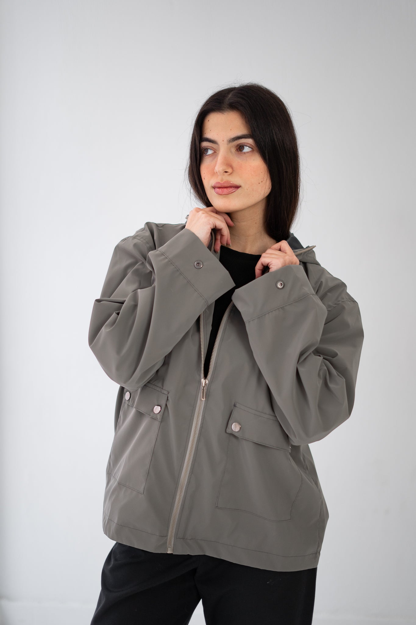Olive Waterproof leather Jacket