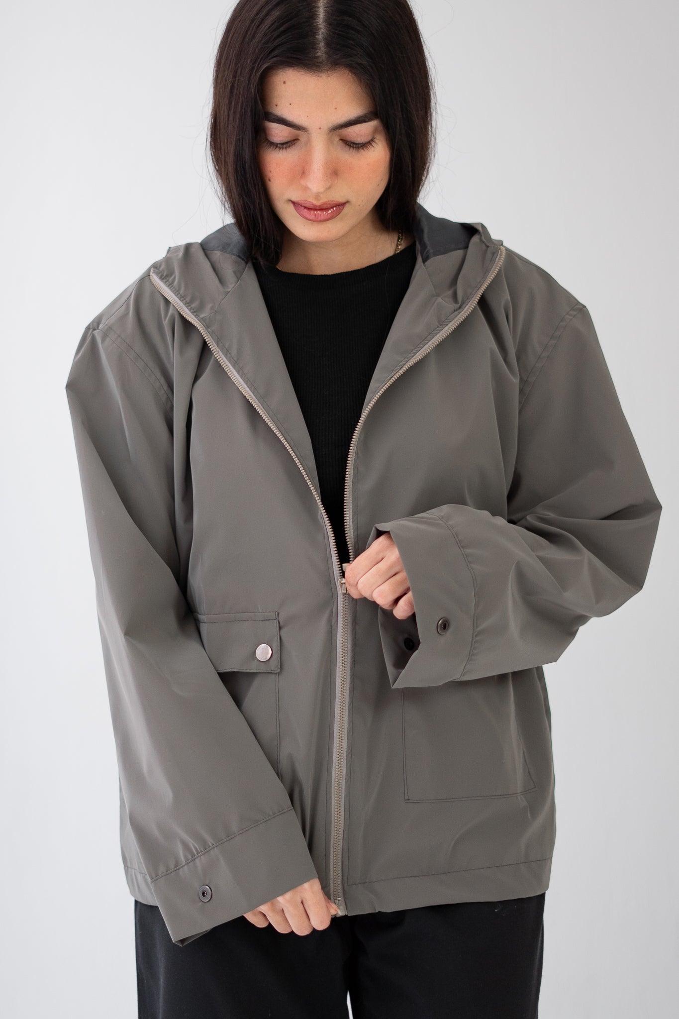 Olive Waterproof leather Jacket