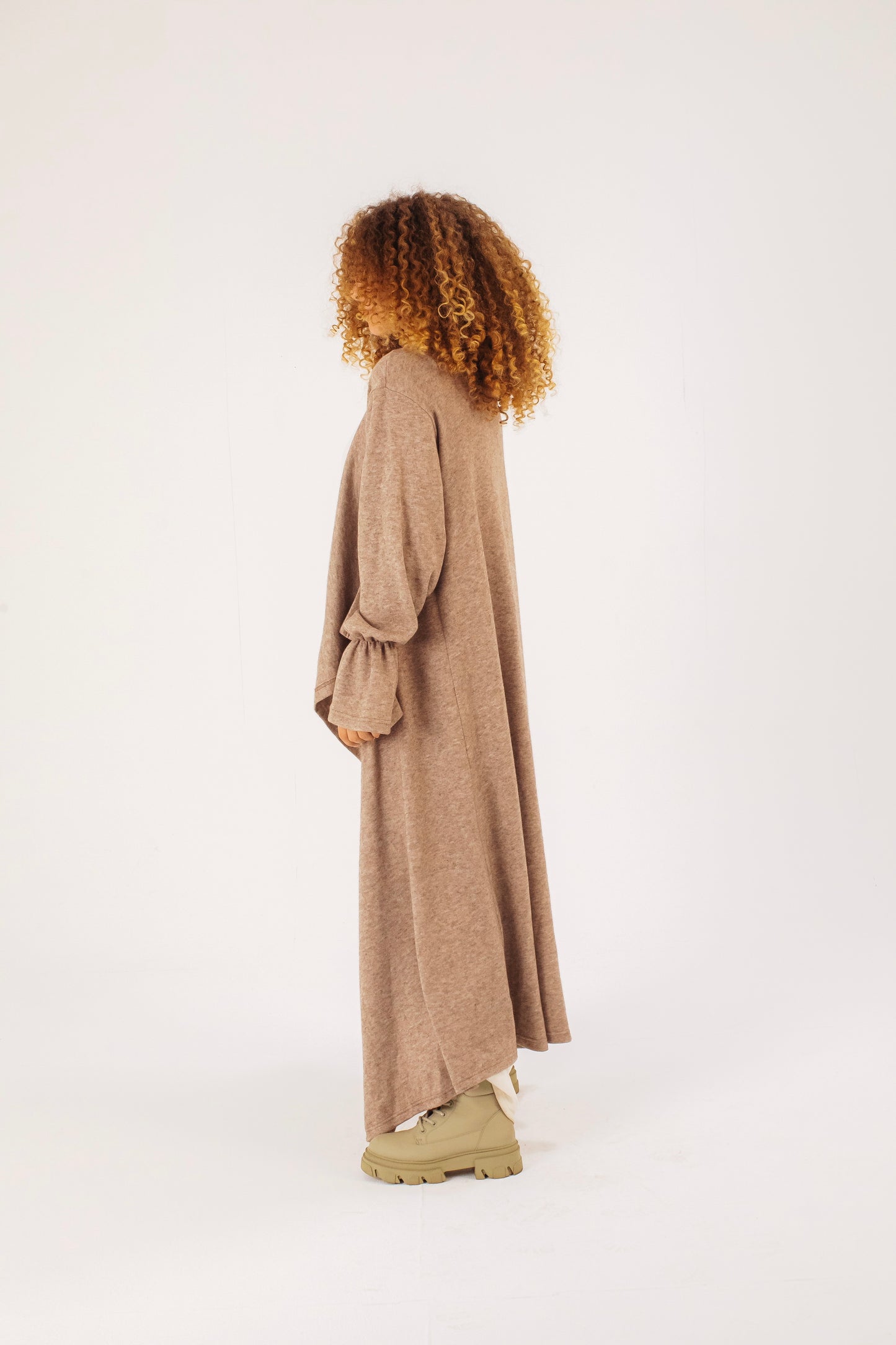 Flowy Brown Coat Cardigan