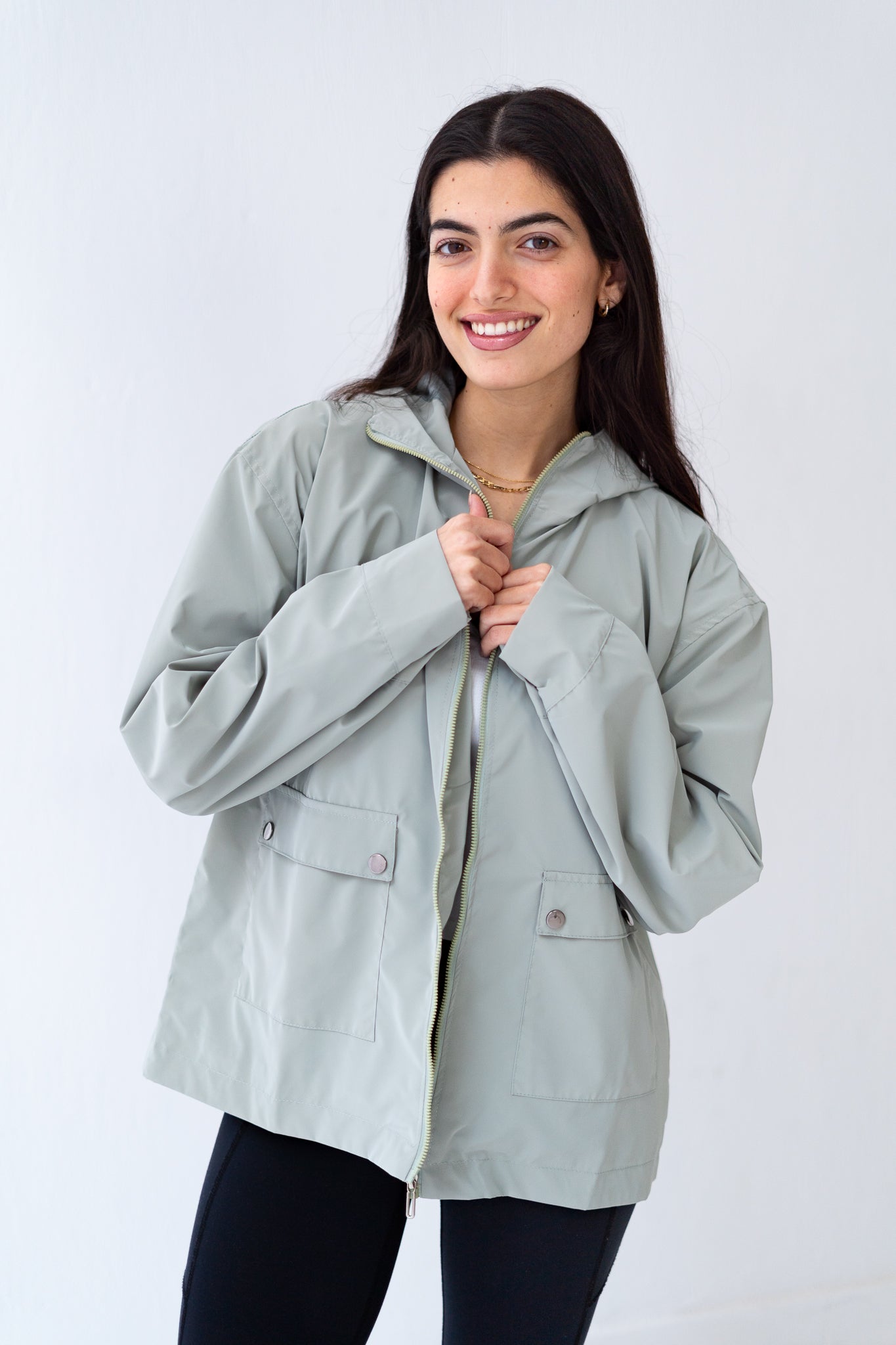 Mint Waterproof leather Jacket