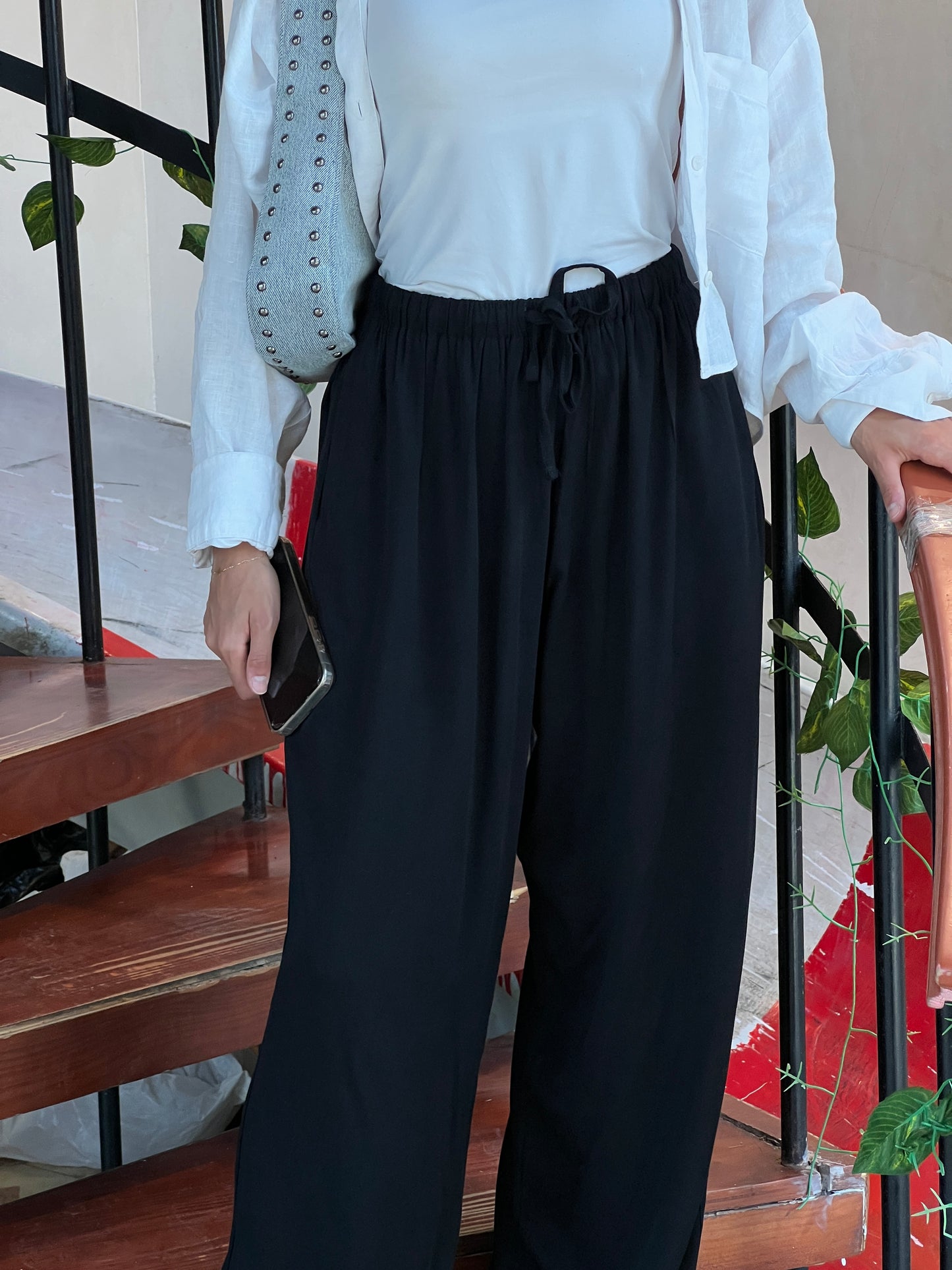 Black wide Pants