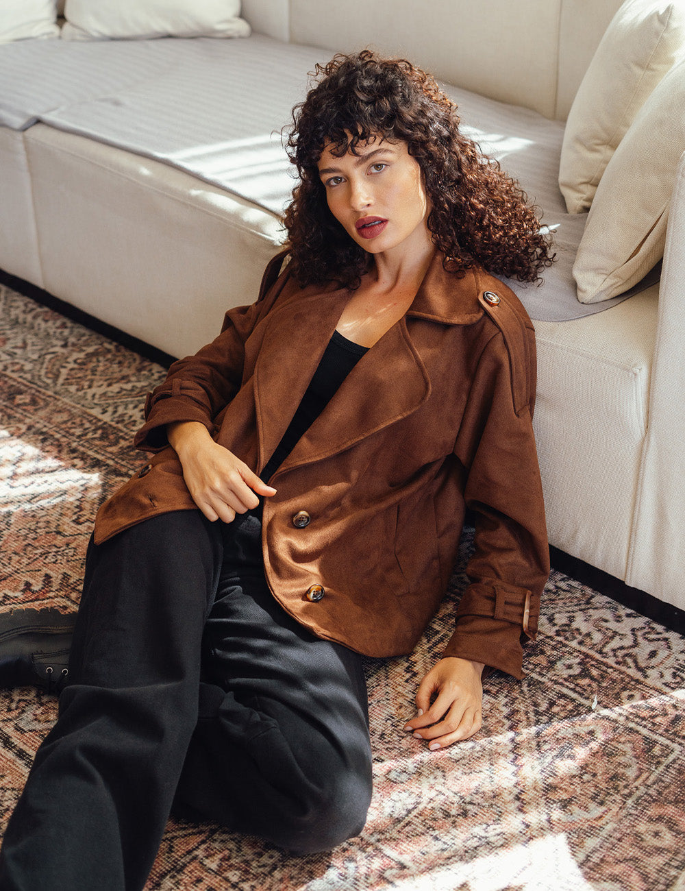 Brown Aurora Suede Jacket