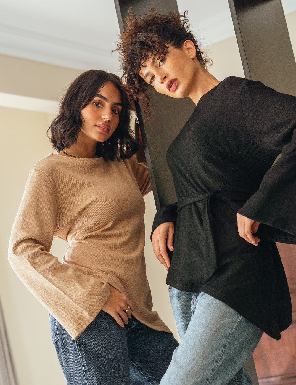 Black Asymmetric Allure Pullover