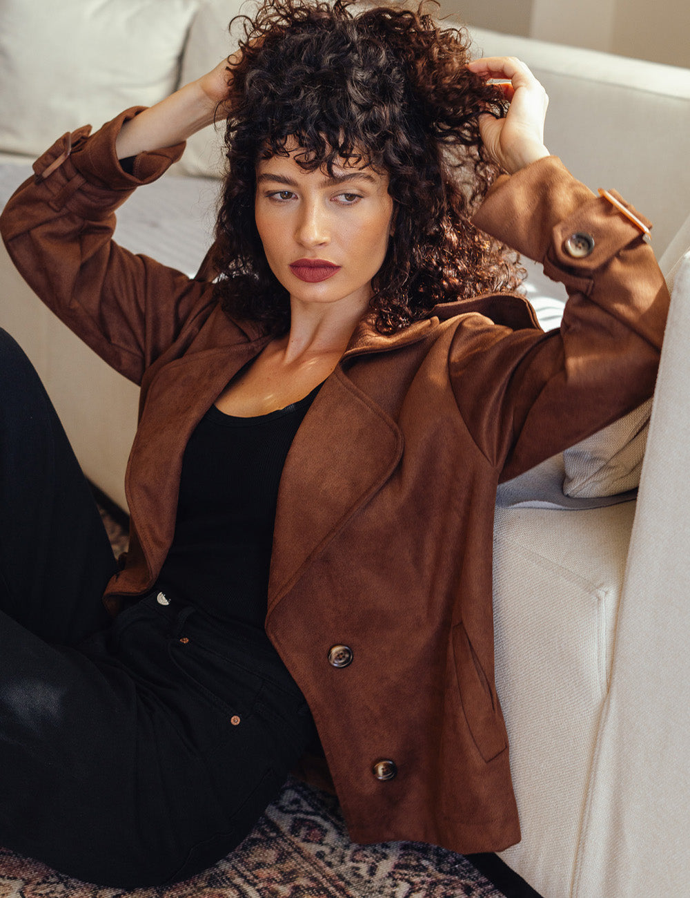Brown Aurora Suede Jacket