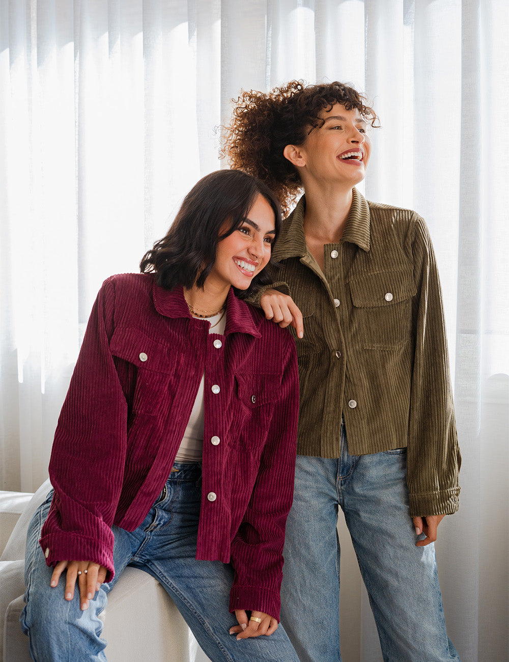Burgandy City Girl Corduroy Jacket