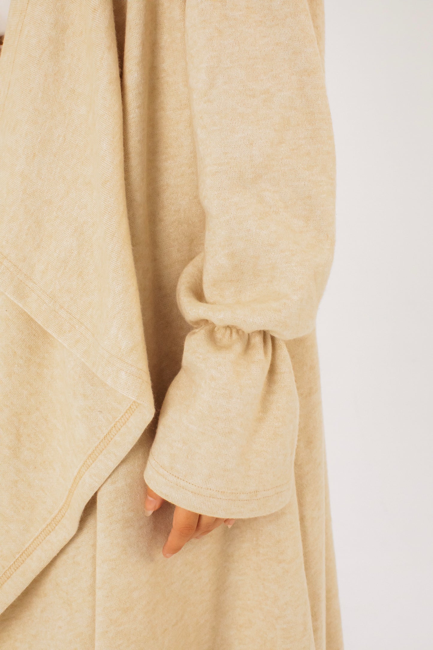 Flowy Beige Coat Cardigan