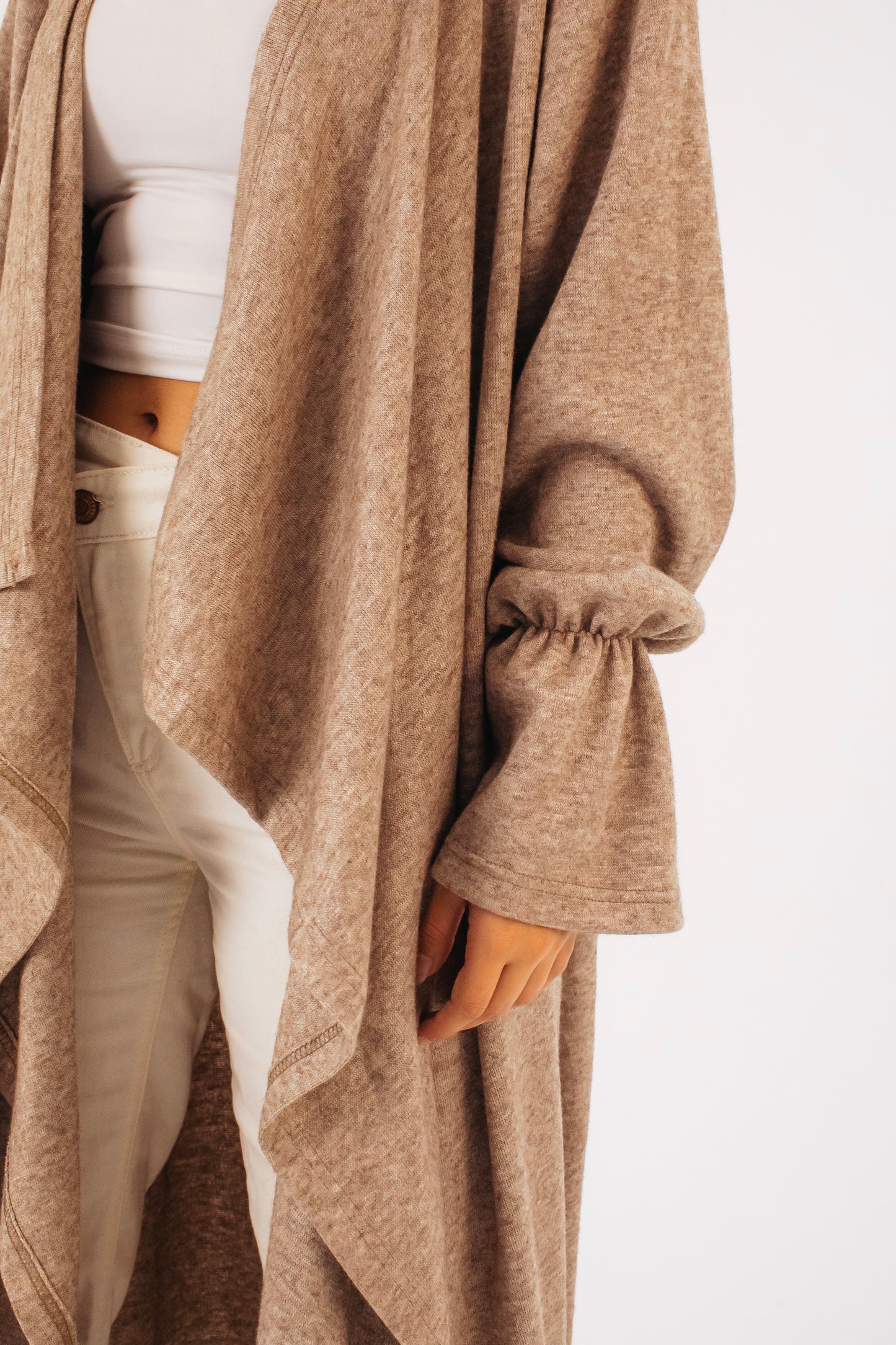 Flowy Brown Coat Cardigan