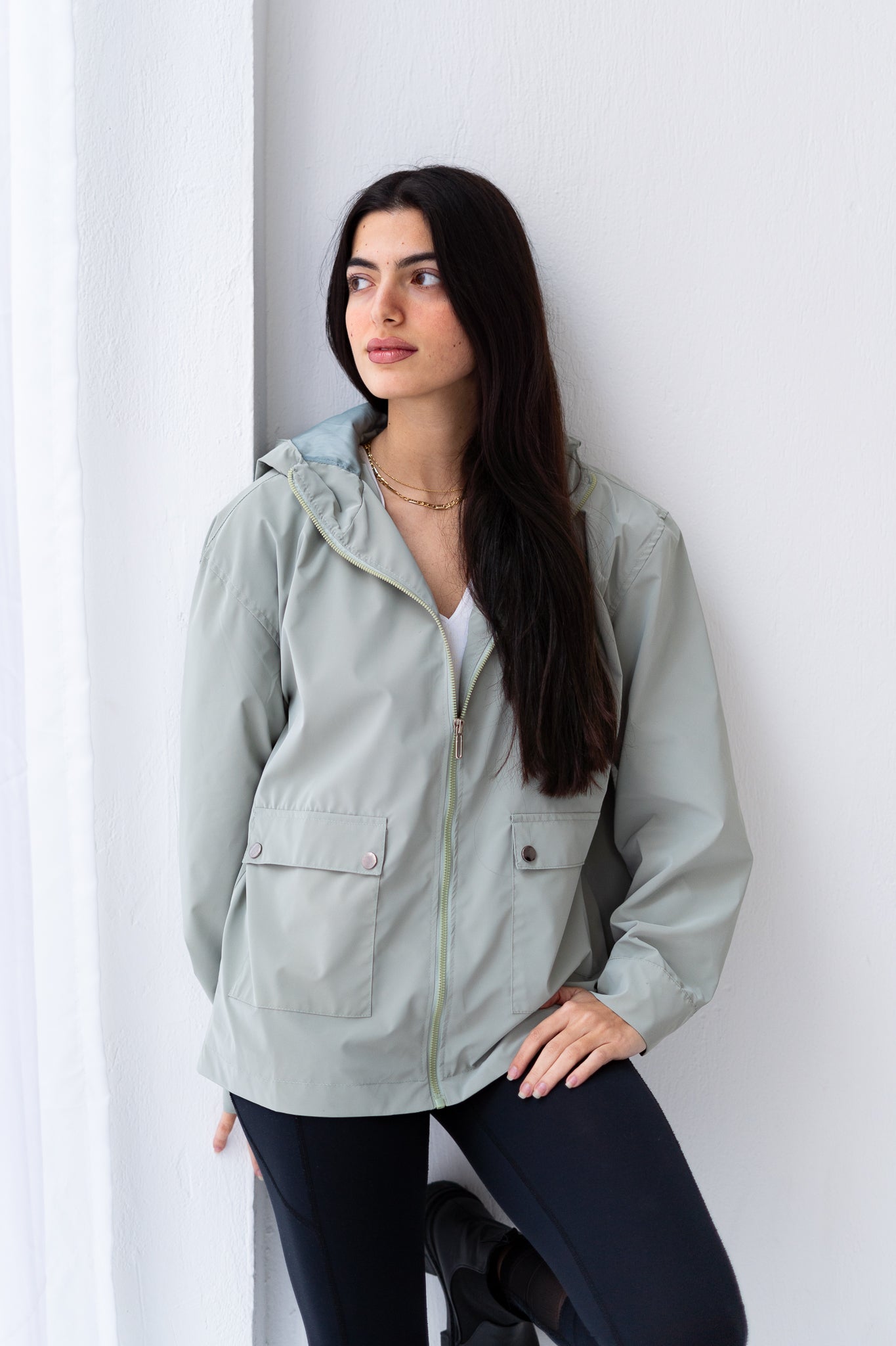 Mint Waterproof leather Jacket