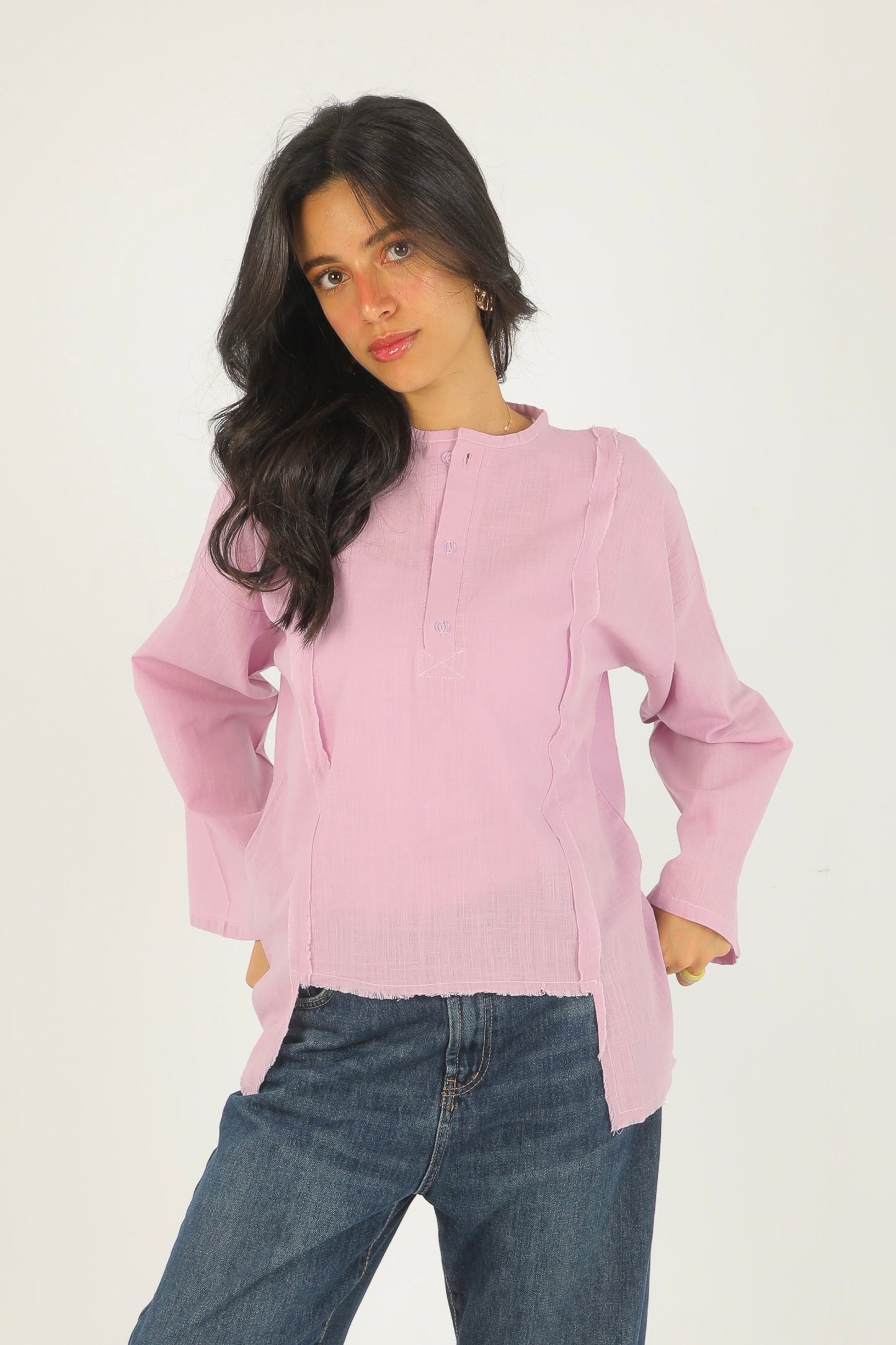 Boho Lilac Linen top