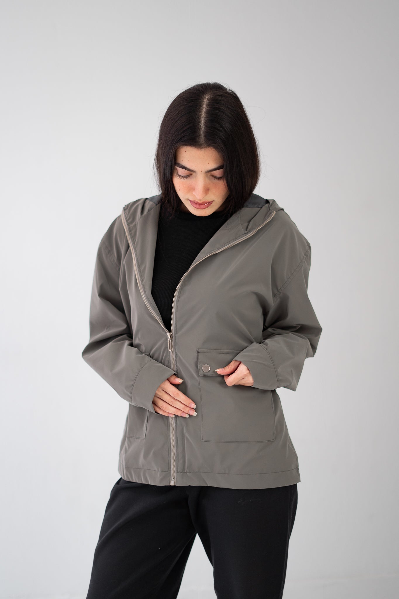 Olive Waterproof leather Jacket