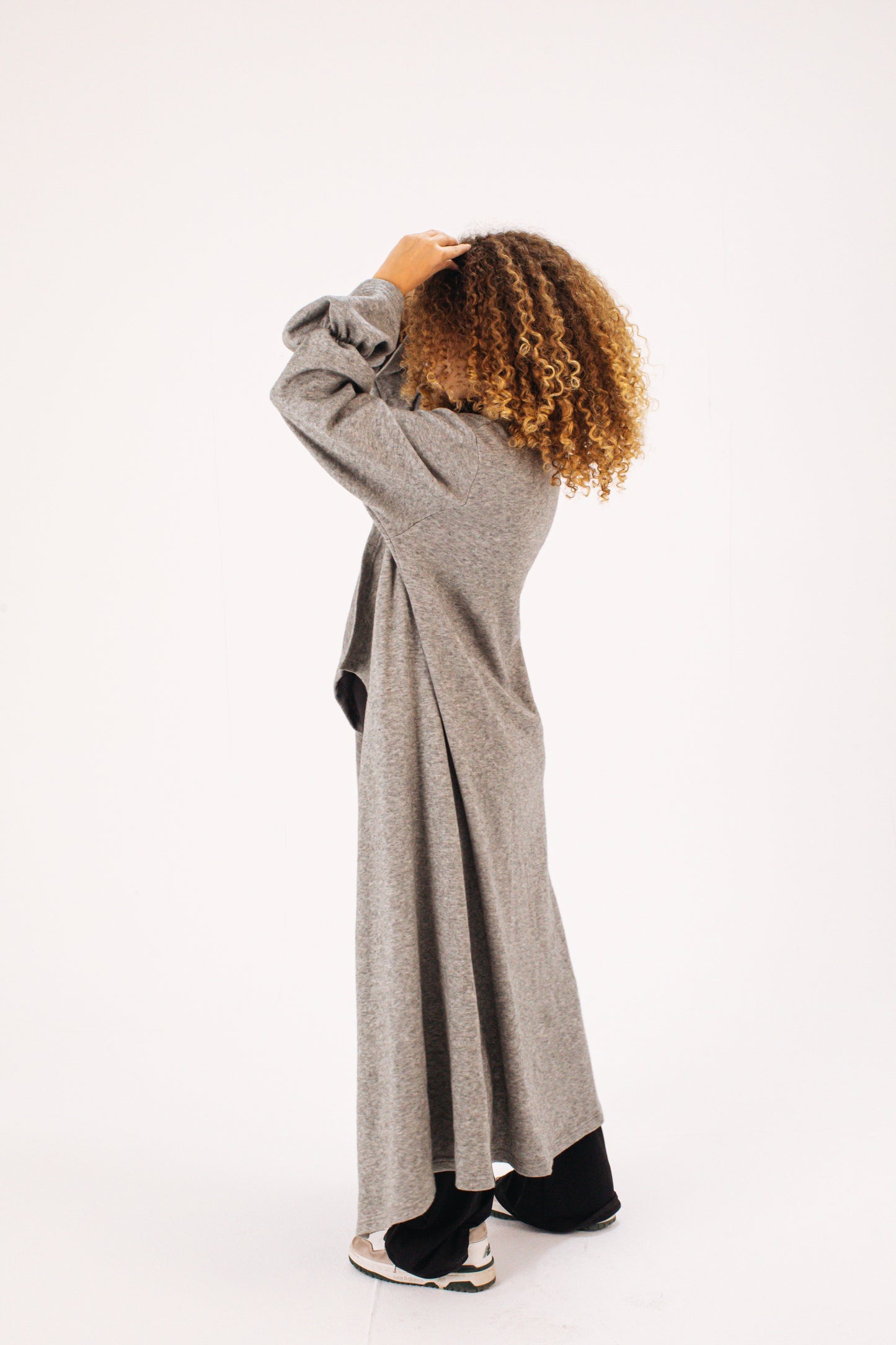 Flowy Gray Coat Cardigan