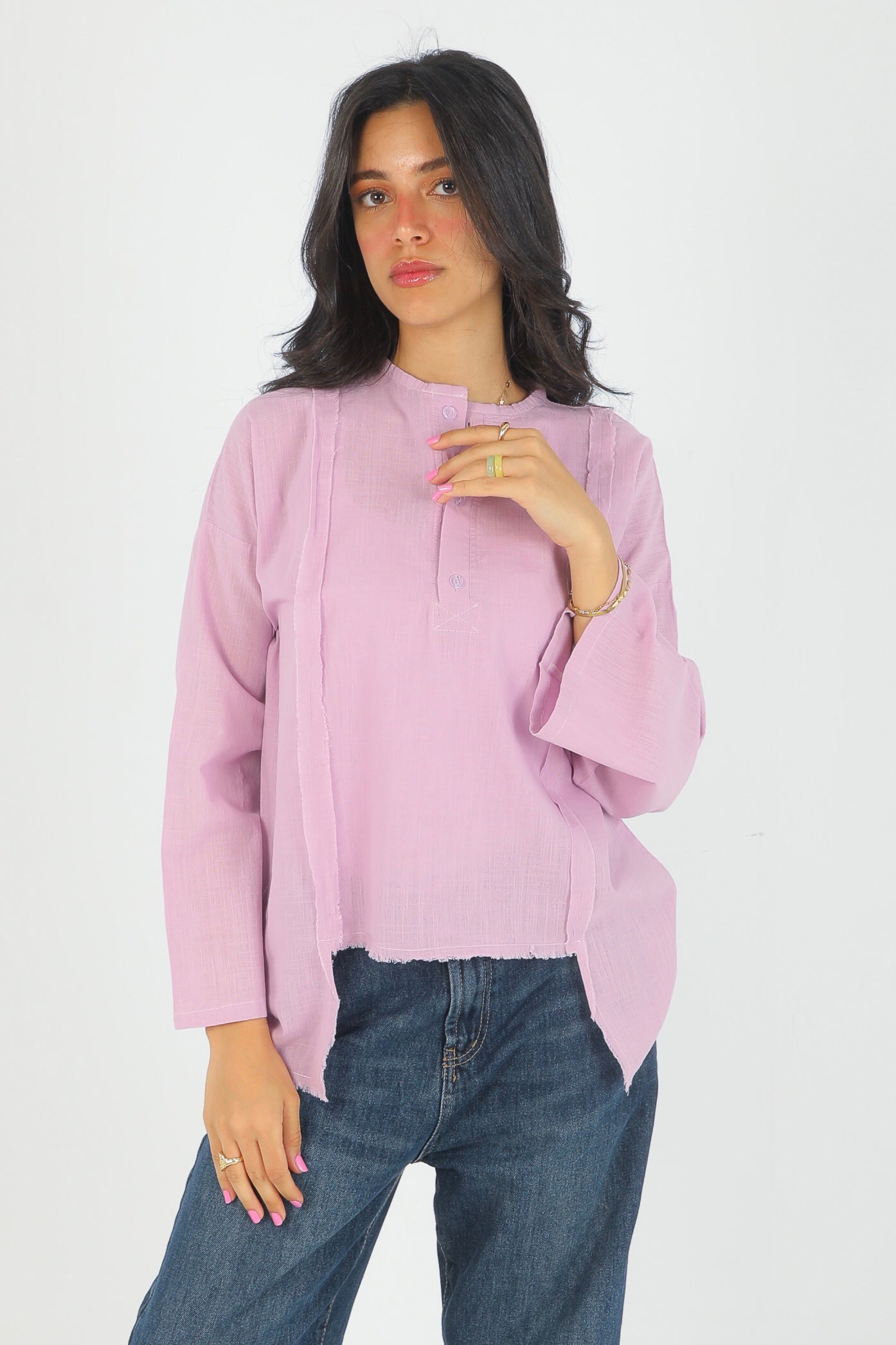 Boho Lilac Linen top