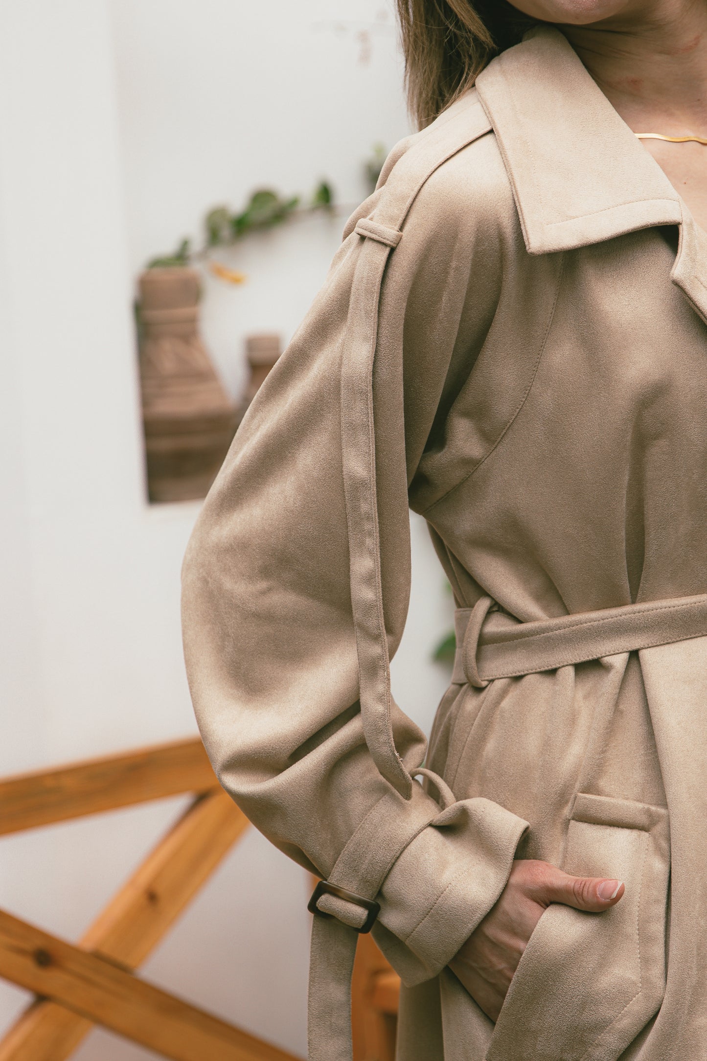 Suede Beige Coat