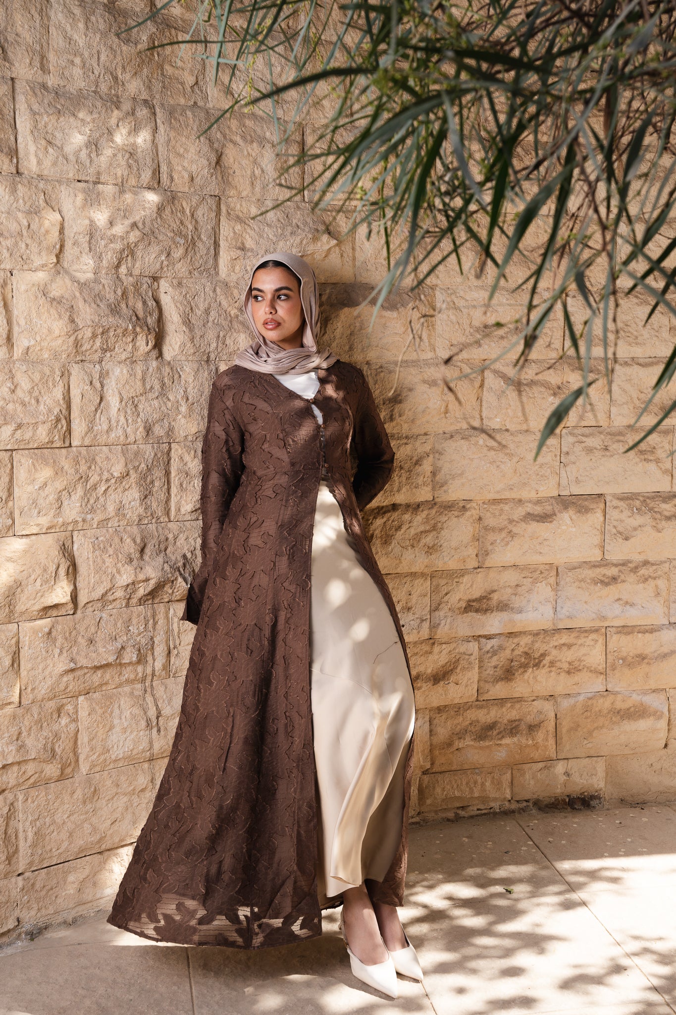 Luma Brown Cardigan-Dress