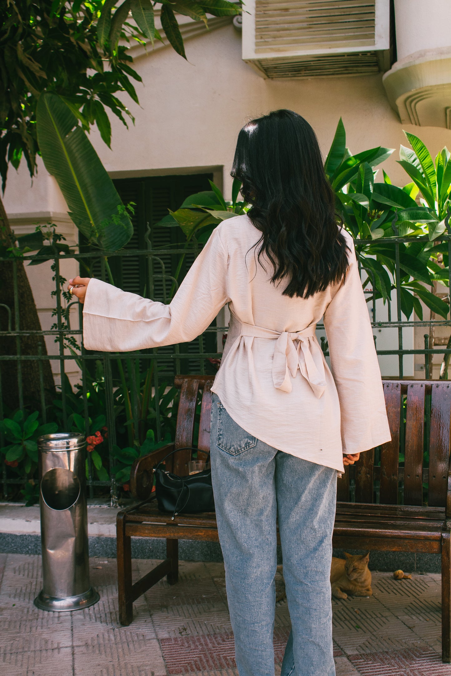 Beige Blossom Top