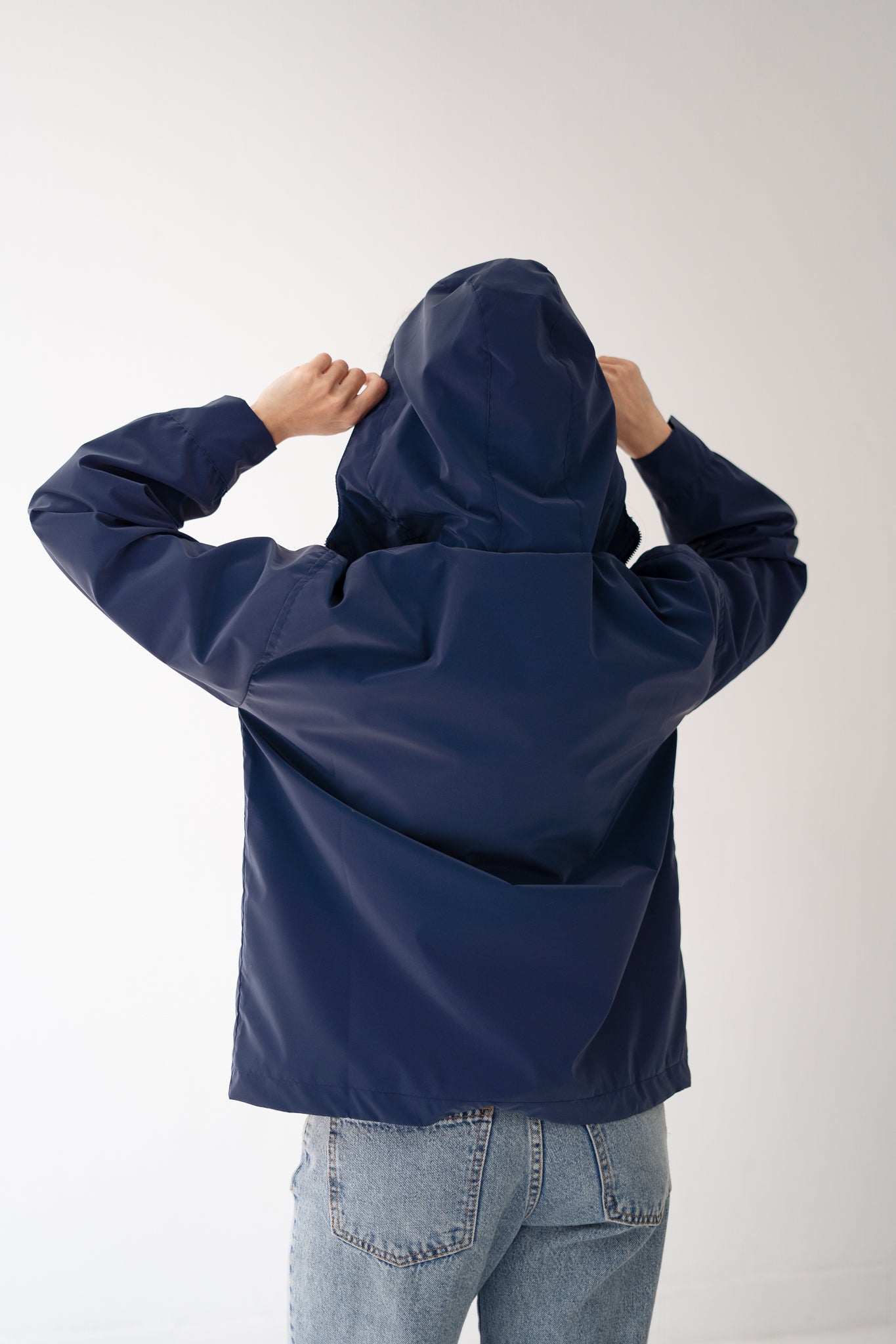 Navy Waterproof leather Jacket