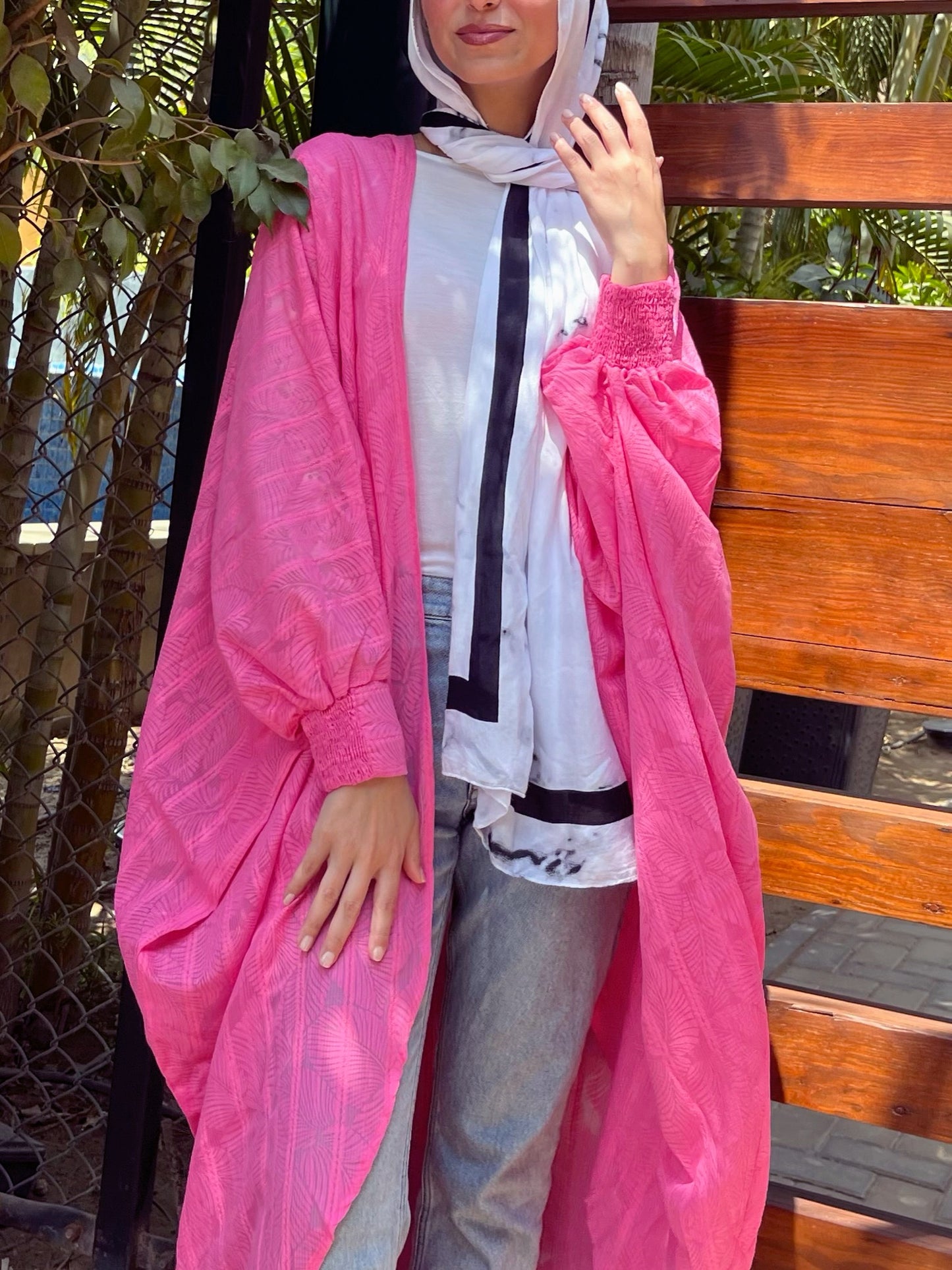 Hot Pink Flora Cardigan