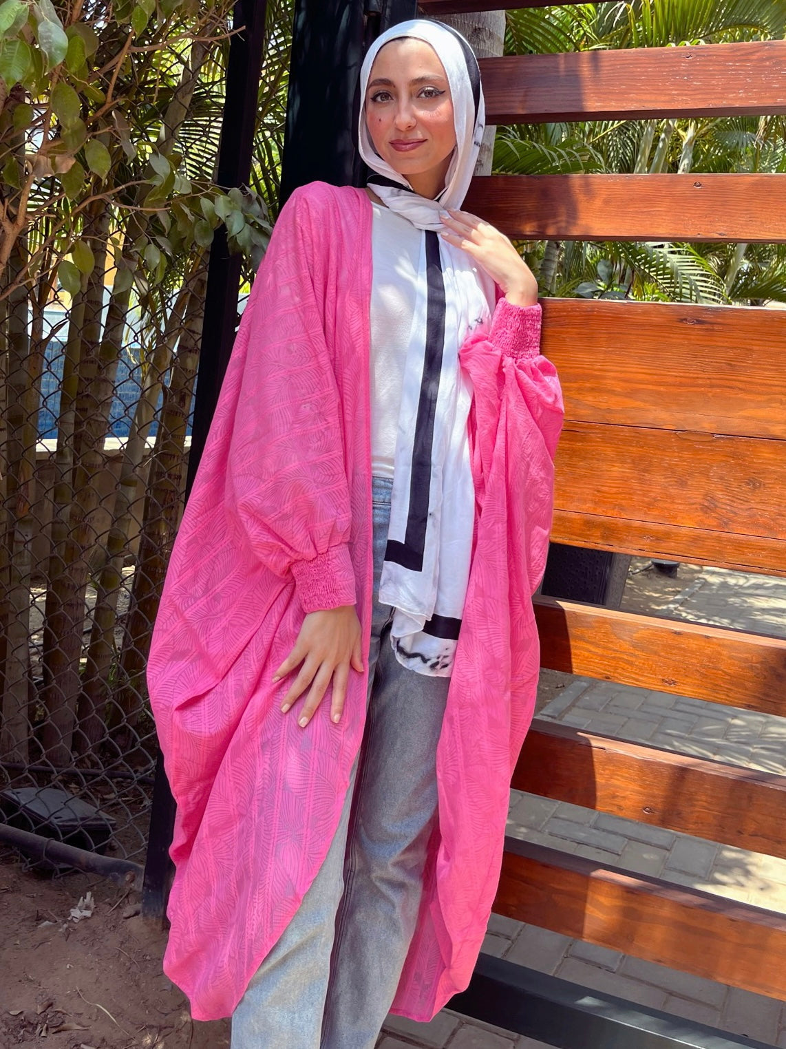 Hot Pink Flora Cardigan