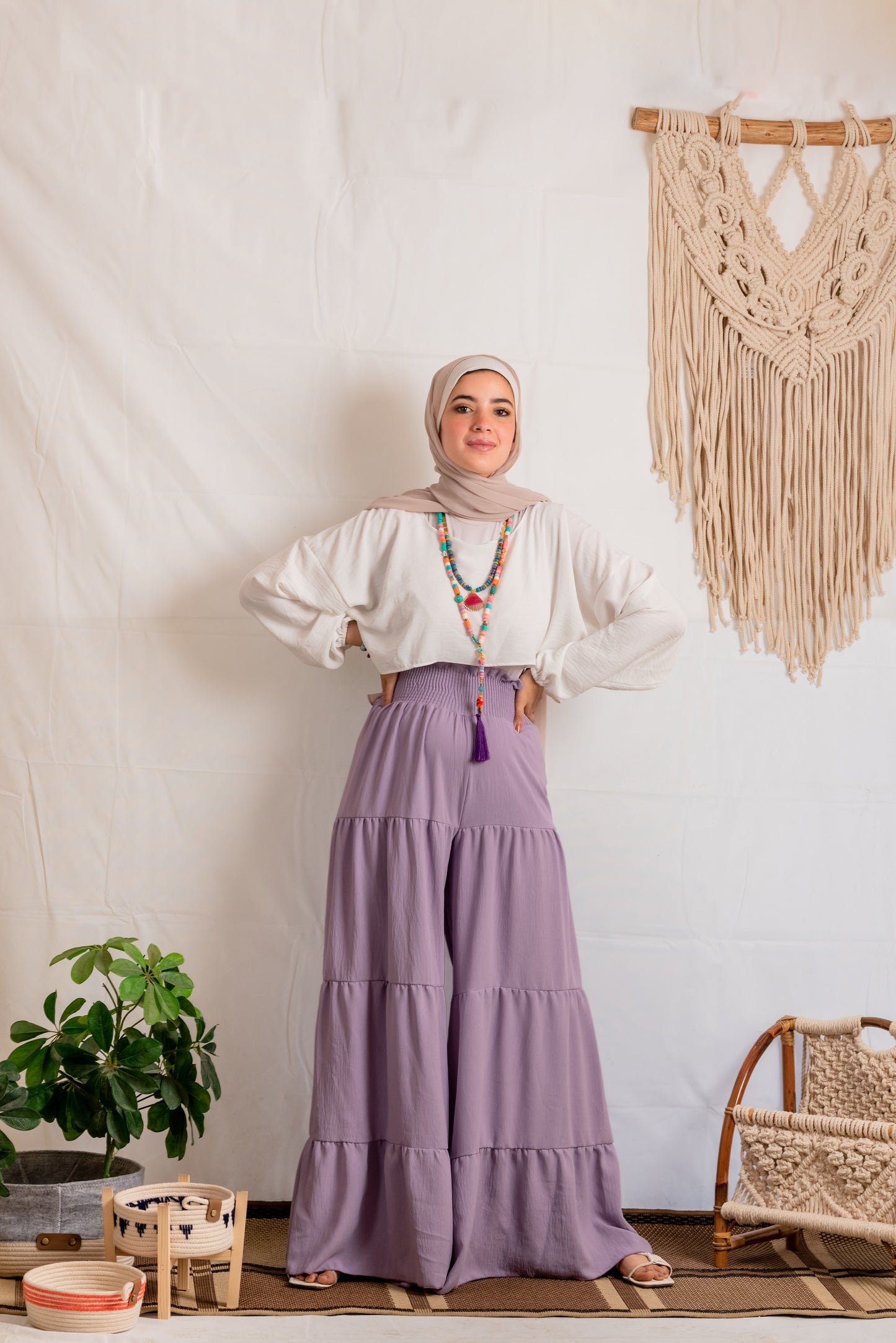 Ruffle Pants - Lilac