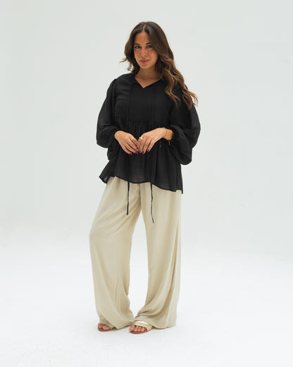 Beige wide Pants