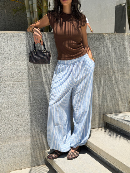 Ballon blue stripes pants