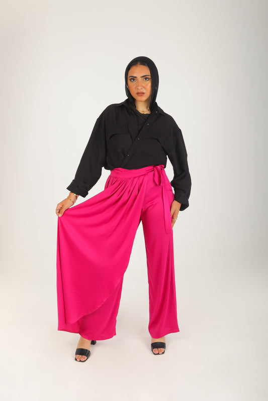 Fuchsia Wrap Pants