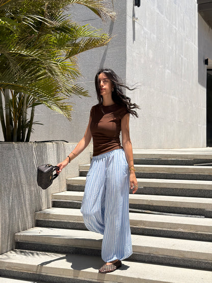 Ballon blue stripes pants