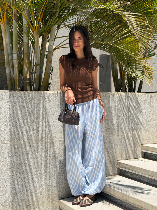 Ballon blue stripes pants