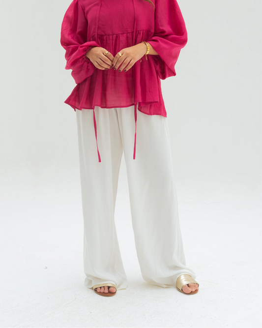 White wide Pants