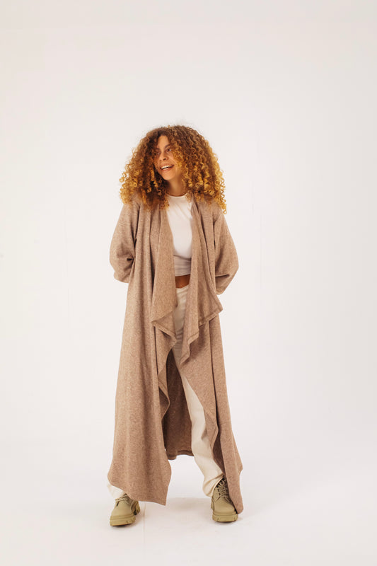 Flowy Brown Coat Cardigan
