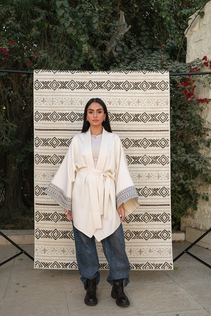 Ayla Belted Kaftan in baby blue