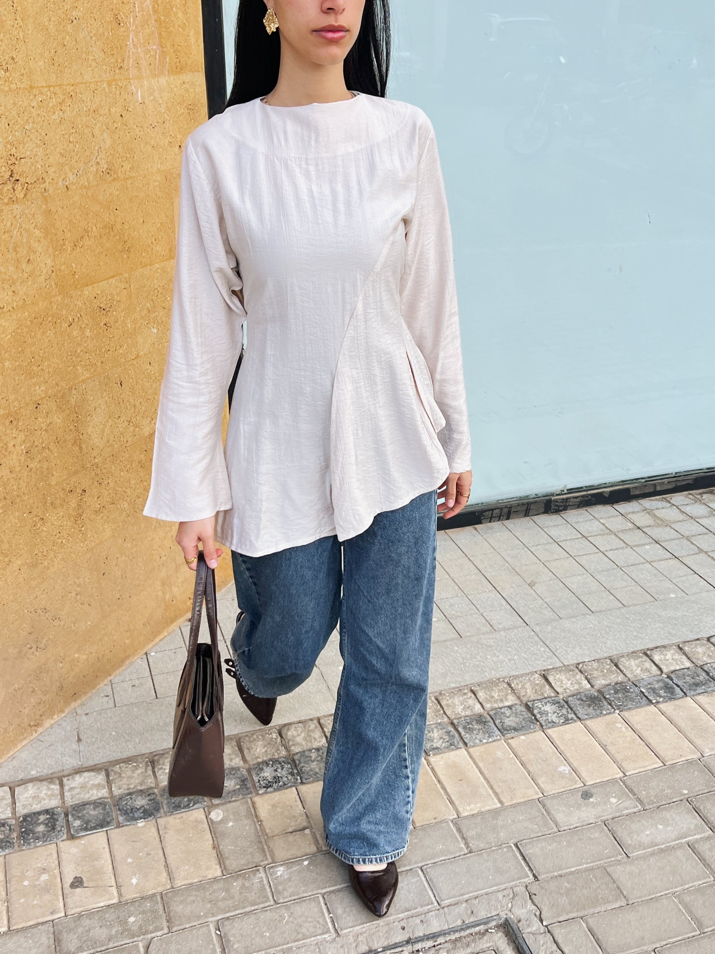 Beige Blossom New Edition Blouse