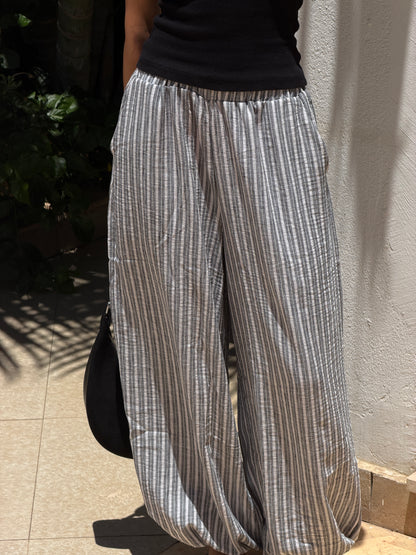 Ballon gray stripes pants