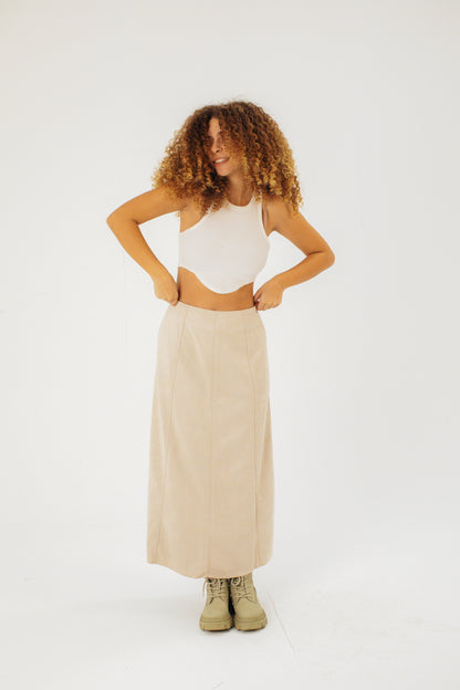 Suede Beige Skirt