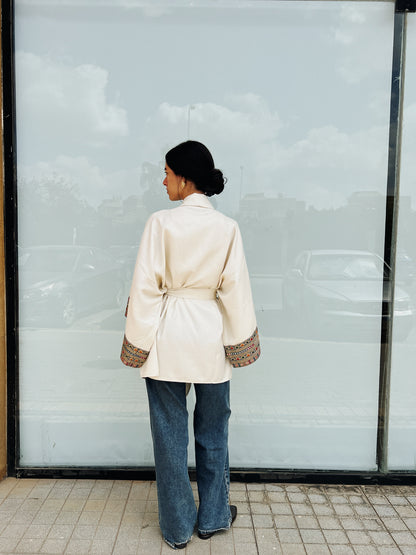 Ayla Belted Kaftan in gray