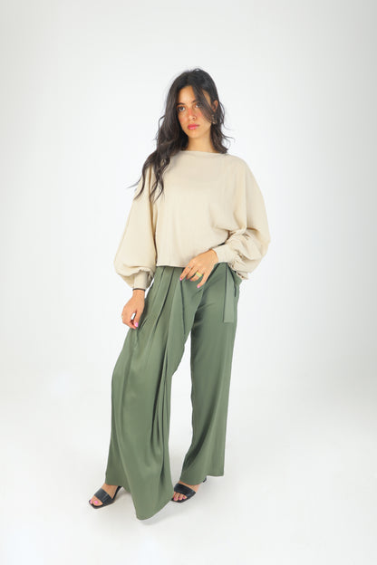 Olive Wrap Pants