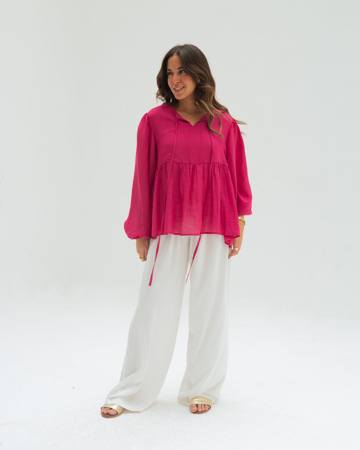 White wide Pants
