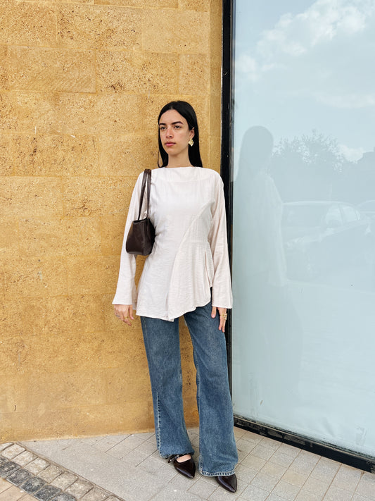 Beige Blossom New Edition Blouse