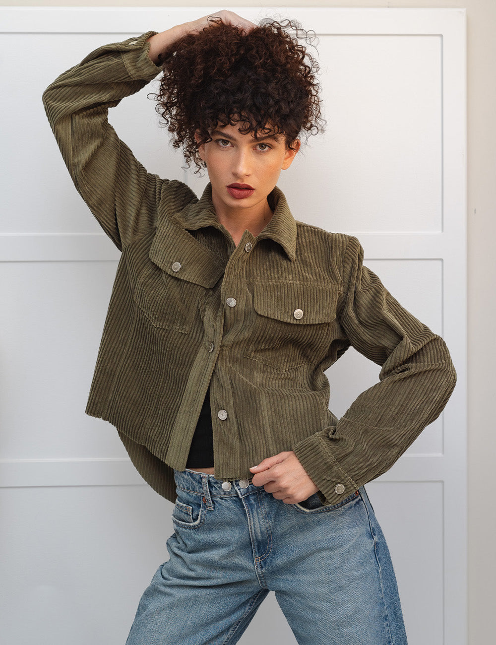 Olive City Girl Corduroy Jacket