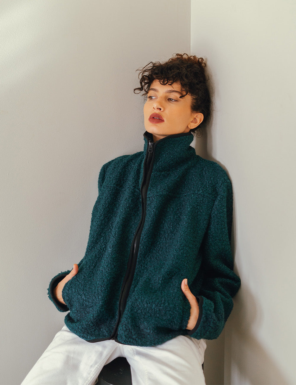 Teal Fleece Sweatshirt