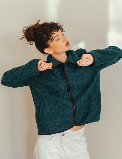 Teal Fleece Sweatshirt